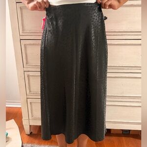 Forever 21 Textured Black Midi Skirt
